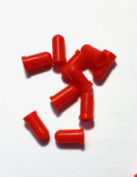 1db Szilikon kupak sapka T5 izzóra piros 5 mm